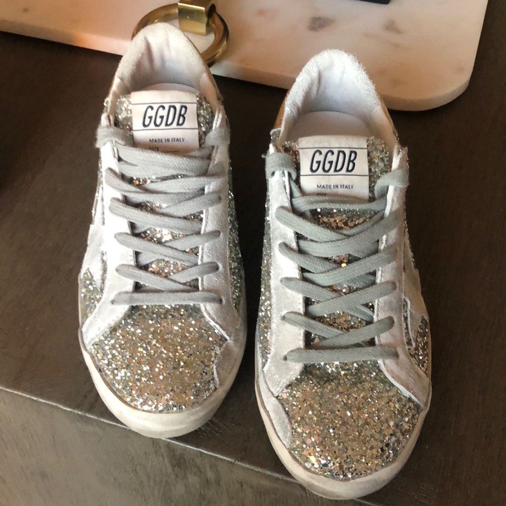 Golden Goose glitter lace up sneaker